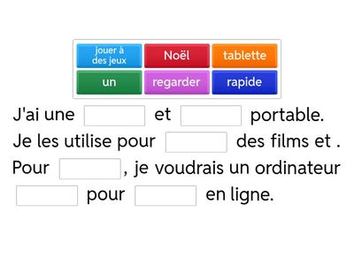 Les technologies (gap fill)