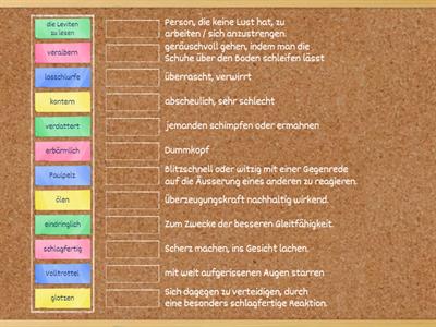 Couch on Fire - Wortschatz - Kapitel 1-4