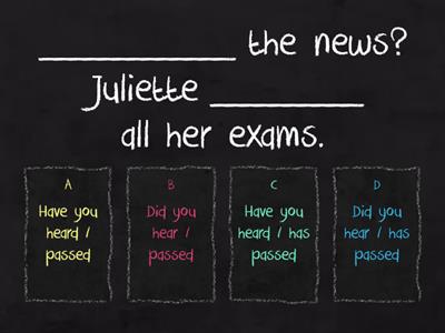 PRACTICE 1 - NEW OR OLD INFORMATION?