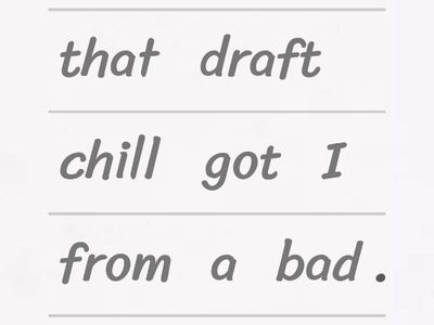  Unit 10 Scrambled Sentences