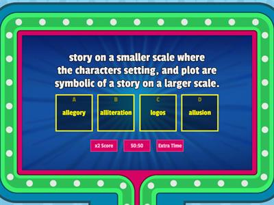 Literary Elements Quiz - 10th Grade