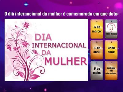 Dia internacional da mulher