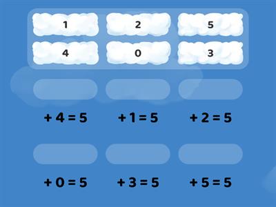 Number Bonds to 5- complete the number sentences