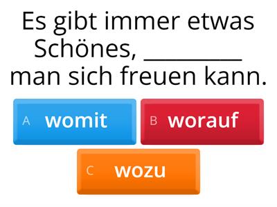 Relativsätze mit  "worüber", "womit", "woran", etc.