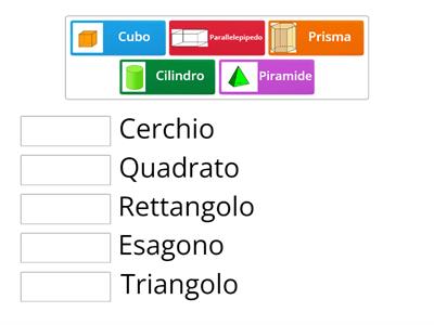 Collega il solido alla sua impronta