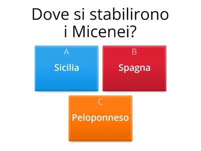 I MICENEI Classe Quinta