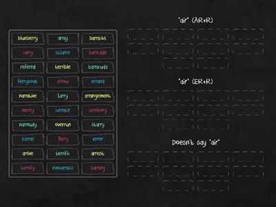 7.9 AIR arr/err word sort