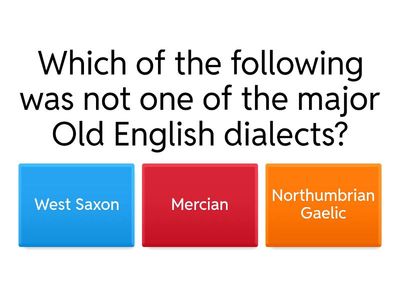 Old English dialects
