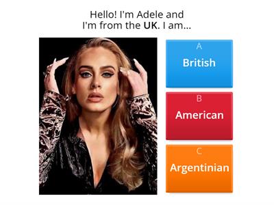 NATIONALITIES AND COUNTRIES