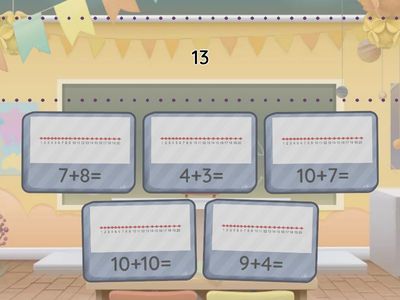 Addition using a number line
