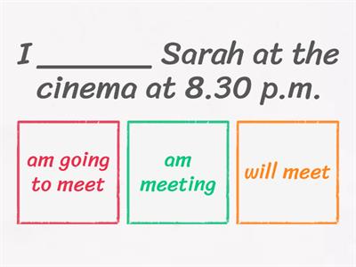 B1 - Future Tenses (plans)