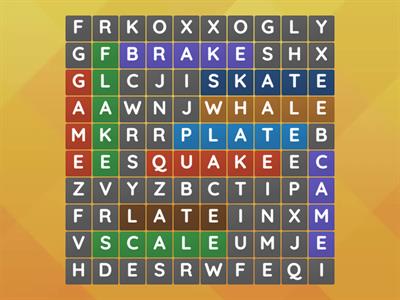 Long "a" word search