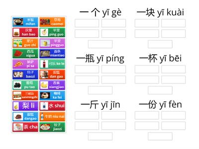 Measure words for food