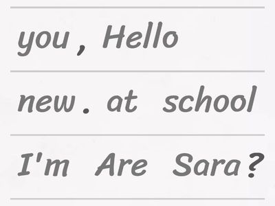 Remember to start the questions with a capital letter and end them with a question mark.