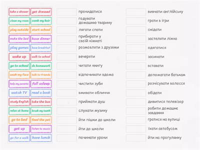 Everyday activities and routines