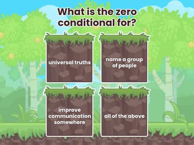 conditional zero, first, second, and third 