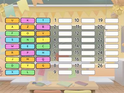 Put in correct order Alphabet 