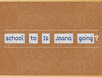  Present Progressive - Affirmative, negative, interrogative. Order the sentences