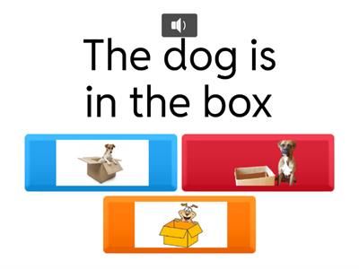 prepositions  IN/UNDER/ON