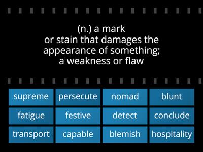 Vocabulary Workshop Level Blue: Unit 5 {Definitions}