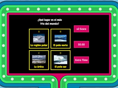 Caracteristicas del polo norte y polo sur.