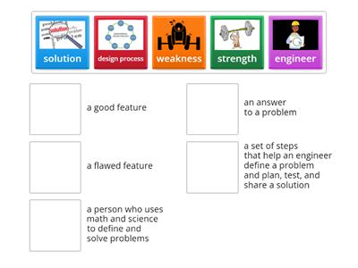 Science - Unit 1 Vocabulary Match (Engineering Design Process)