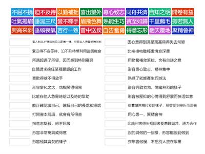 P4 - 中文 - 成語練習