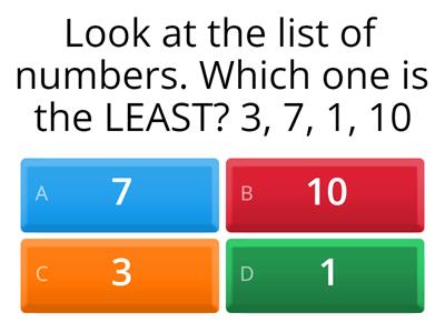 LEAST or GREATEST QUIZ