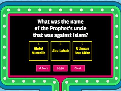 Prophet Muhammad Trivia Questions (Group 1)