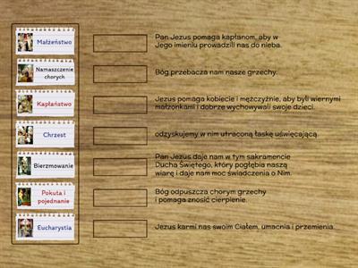 Sakramenty jako źródła Bożej mocy – puzzle logiczne