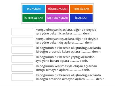 İki Doğruyla Bir Kesenin Oluşturduğu Açılar