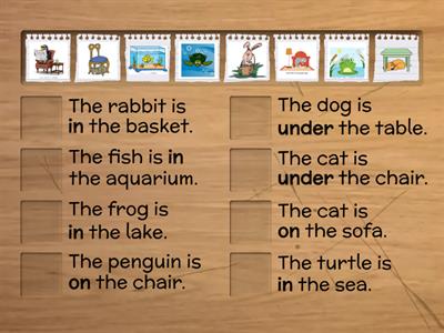 Pets Prepositions