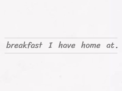 Basic Sentence Structure 