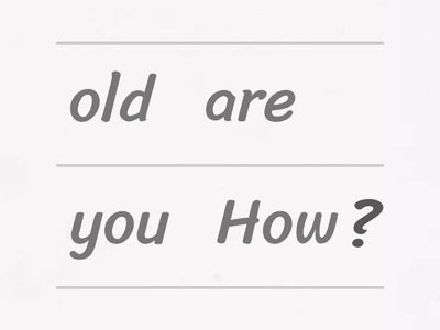 Questions (put in order)