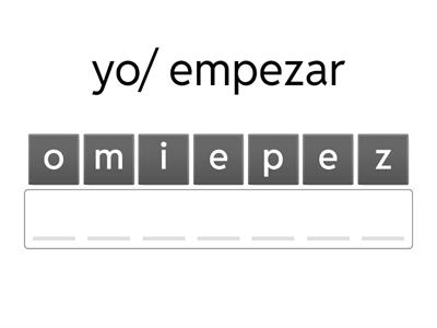  E to IE Stem Changing Verbs