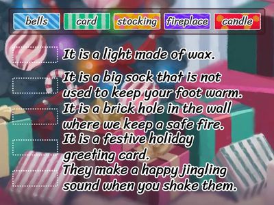 Annemie English - 아느미 잉글리시 - 원어민 영어 교습소 Christmas Word List 5: Christmas items - Match: word & definition