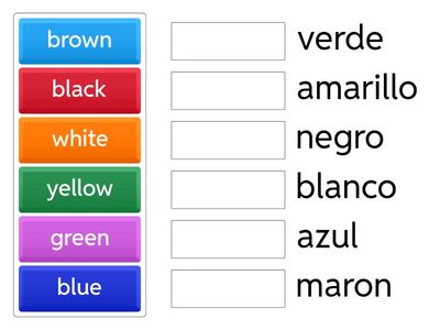 Spanish Colors match up! 