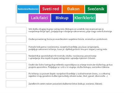 Redovite službe u Crkvi 