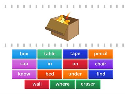 G4 L5 Where is my cap vocab picture match