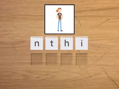 y, x, ch, sh, th, th unscramble game Senior Infants