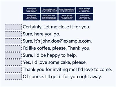 Can/could/would like