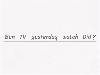 Questions in the past