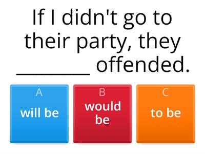 Zero, First, and Second Conditional