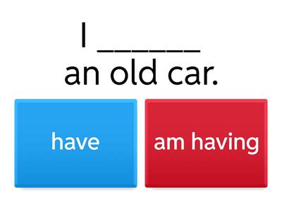 Dynamic vs Stative verbs