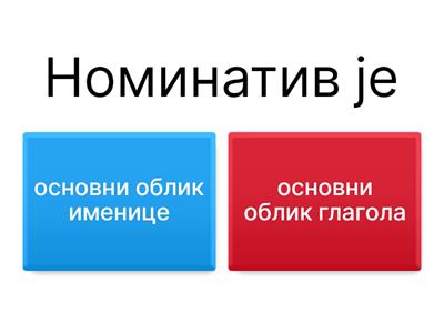 Номинатив, теорија, 5. разред