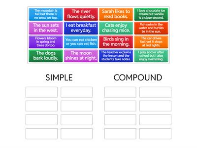 SIMPLE & COMPOUND SENTENCES