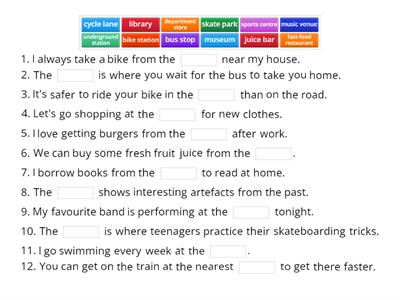 Get Involved A2 / Unit 5 / Places in a town