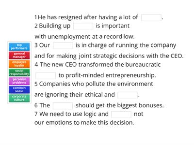 Business collocations