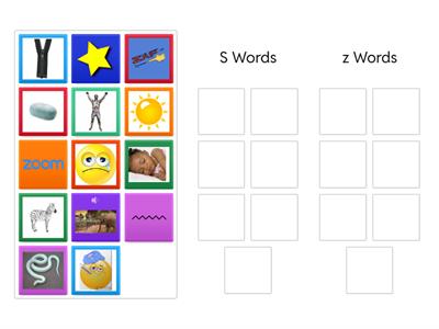  Sort S and z Words