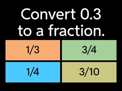 Converting Decimals to Fractions